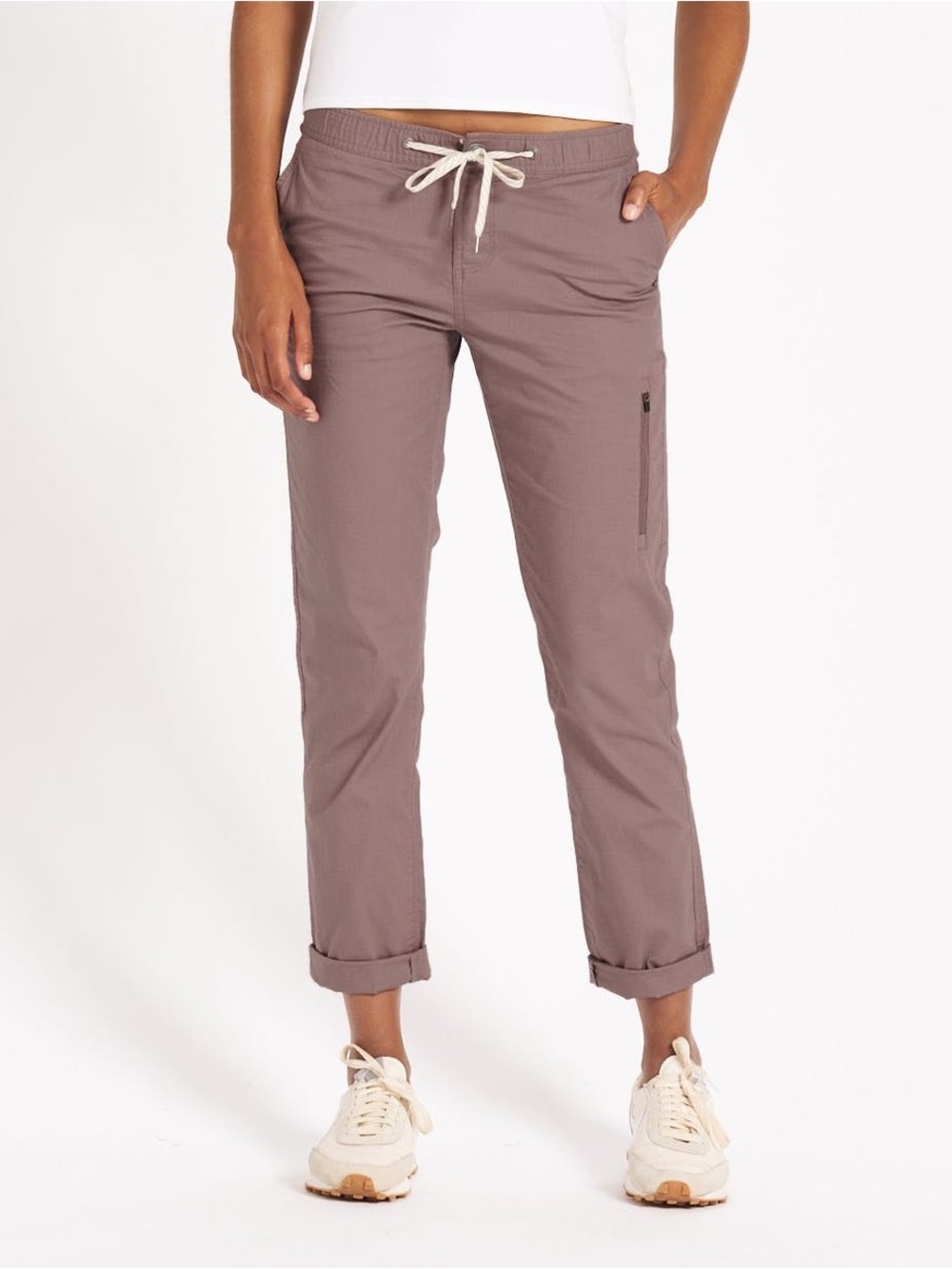 Vuori Ripstop Mid Rise Drawstring Ankle Crop Pants Purple Size XS